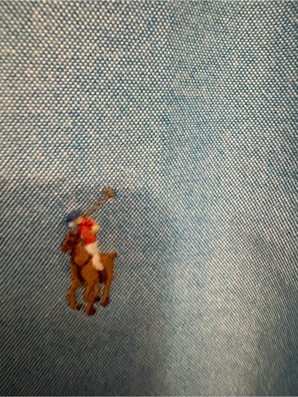 Ralph Lauren Sky Blue Button-Down Oxford Shirt Size Large - Picture 5 of 10